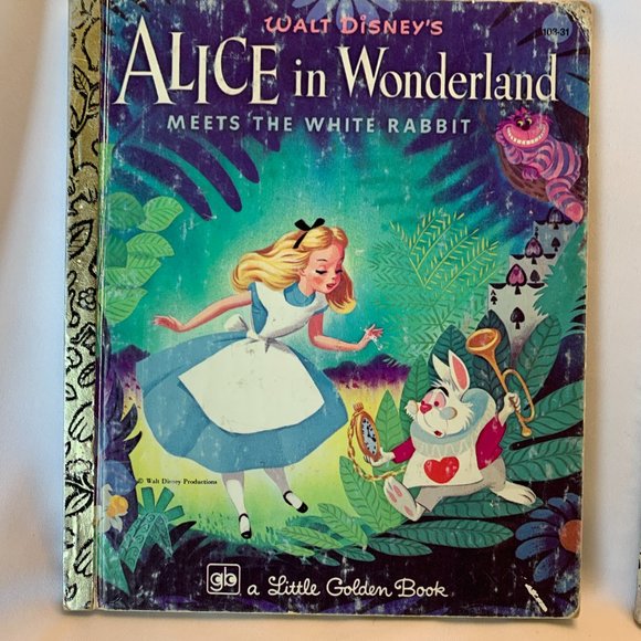 Vintage A Little Golden Book Disney's Alice in Wonderland Meets the White Rabbit - Picture 2 of 8